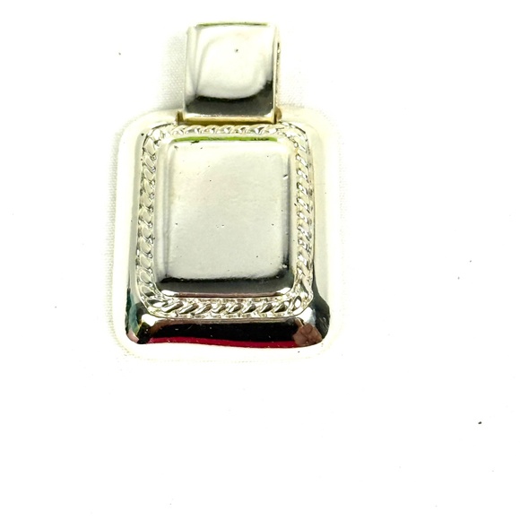Vintage Chicco’s Silver Pendant | Rectangular Frame Pendant | Designer Jewelry | - Picture 12 of 12